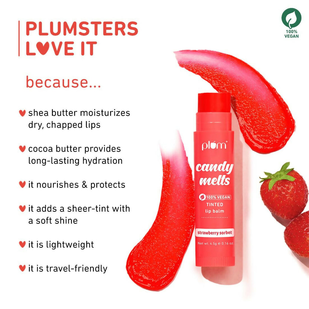 Plum Candy Melts Strawberry Sorbet Tinted Lip Balm | Grab2Buy