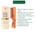 The Pure Story Oil Infused Neem Wood Handle Comb