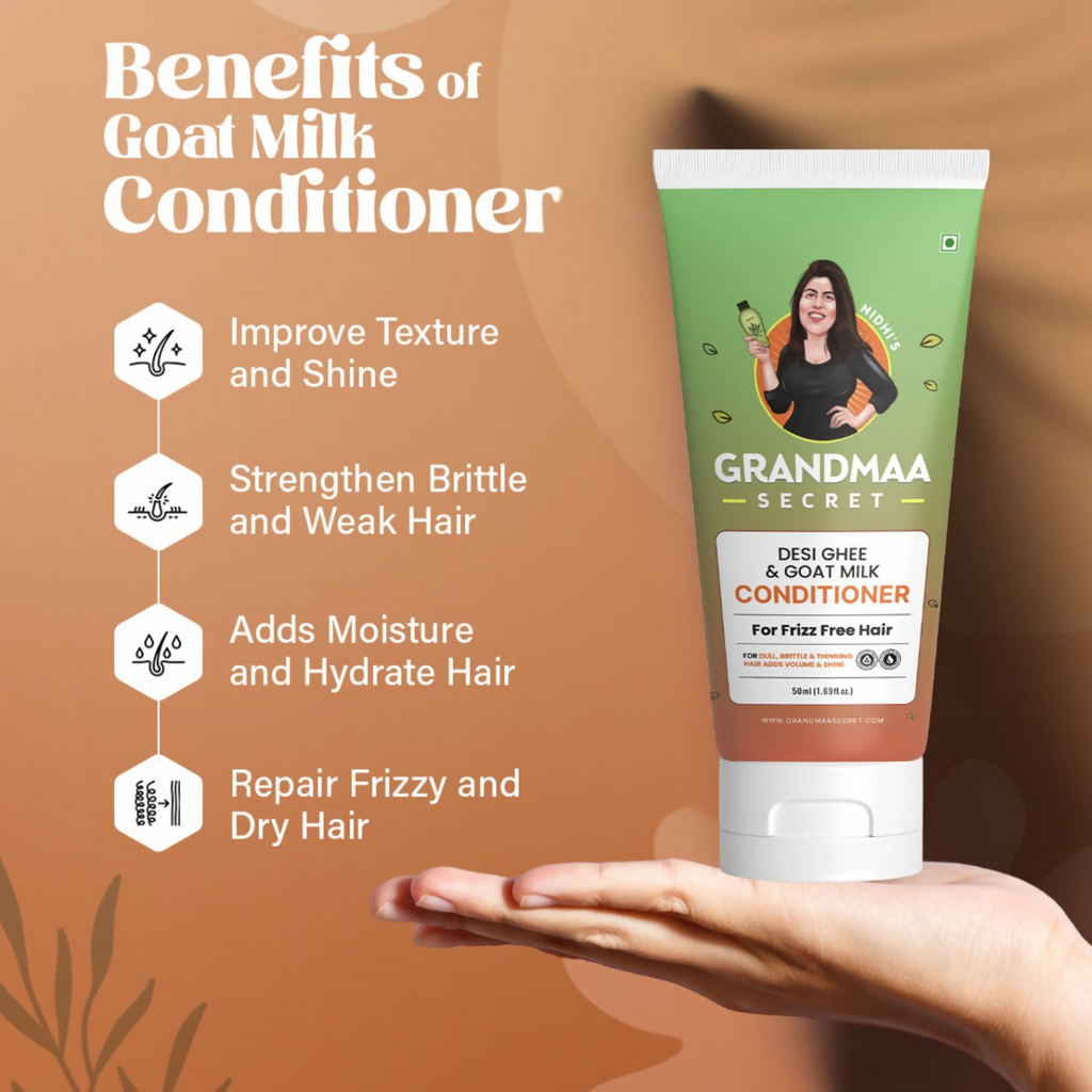 Nidhi's Grandmaa Secret Desi Ghee and Goat Milk Conditioner | Grab2Buy
