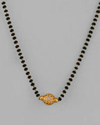 VOJ Gold-Polished AD-Studded & Beaded Mangalsutra | Grab2Buy