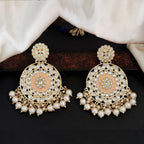 JS Fashion Antique High Gold Earrings with Clustered Pearls – Traditional Party Wear Jewelry for Women | Grab2Buy