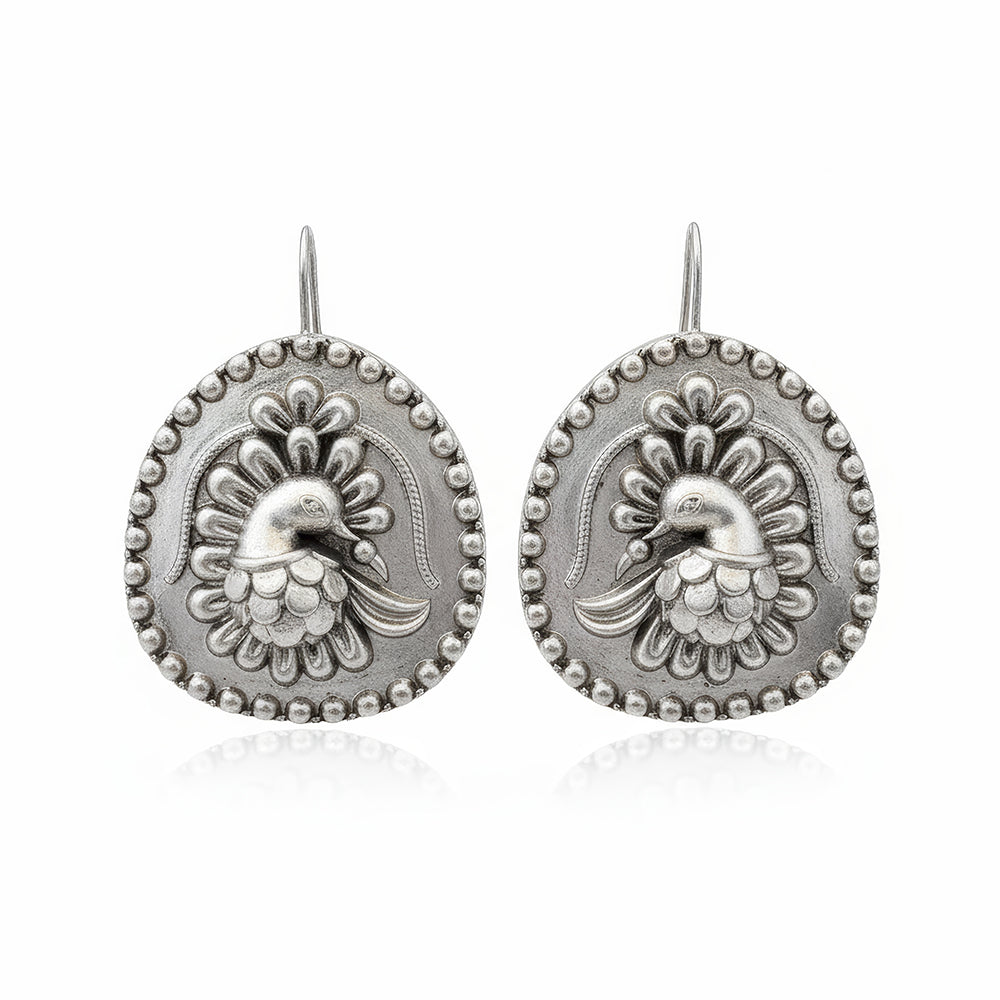 JS Fashion Oxidized Silver Beautiful Designer Earrings for Women & Girls | Grab2Buy