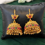 JS Fashion Antique Rajwadi Lotus Top Designer Jhumka Earrings for Women & Girls | Grab2Buy