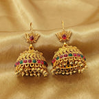JS Fashion Antique Rajwadi Lotus Top Designer Jhumka Earrings for Women & Girls | Grab2Buy