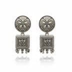 JS Fashion Traditional Trendy Oxidized Silver Polish Designer Earrings for Women & Girls | Grab2Buy
