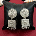 JS Fashion Traditional Trendy Oxidized Silver Polish Designer Earrings for Women & Girls | Grab2Buy