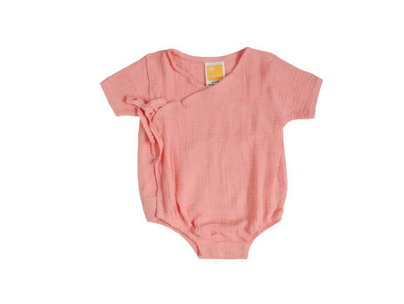 Sunshine Baby Cute Organic Muslin Cotton Kimono Rompers For Babies - Pink | Grab2Buy