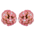 Trendoo Jewelry Gold-Polished Stylish Fancy Party Wear Pink Studs | Grab2Buy