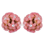 Trendoo Jewelry Gold-Polished Stylish Fancy Party Wear Pink Studs | Grab2Buy