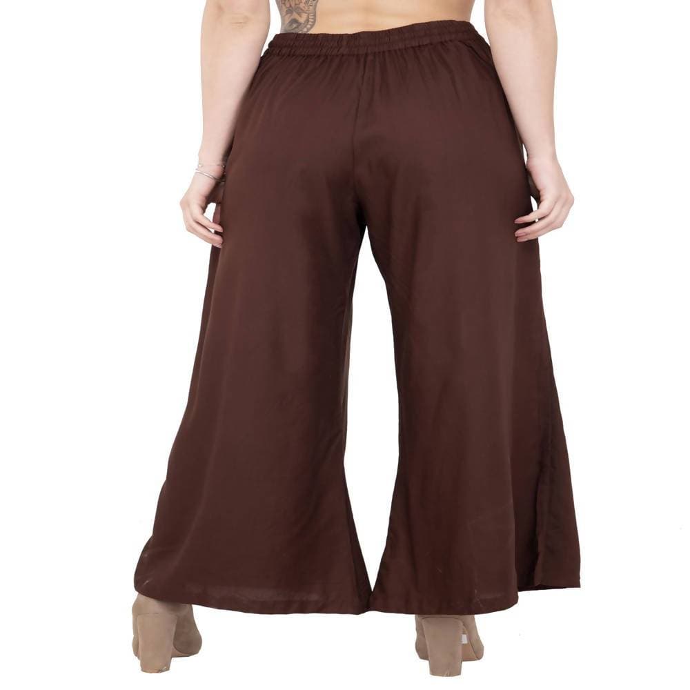 Lagi Women's Brown Solid Palazzo (PLZ04J) | Grab2Buy