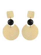 Joban Fashion Women Round Shape Matte Gold Earrings | Grab2Buy