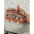 MS Fashion India Stylish And Trendy Orange Pearls Hanging Bangles | Grab2Buy
