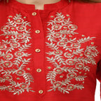 Lagi Women's Red Poly silk Straight Embroidred Kurta & Pant (RO116B) | Grab2Buy