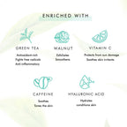 mCaffeine Green Tea Face Scrub with Vitamin C & Hyaluronic Acid | Grab2Buy