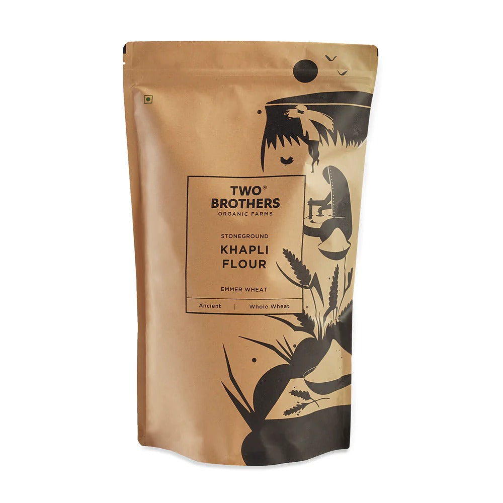 Two Brothers Organic Farms Khapli Flour | Swadesiicart