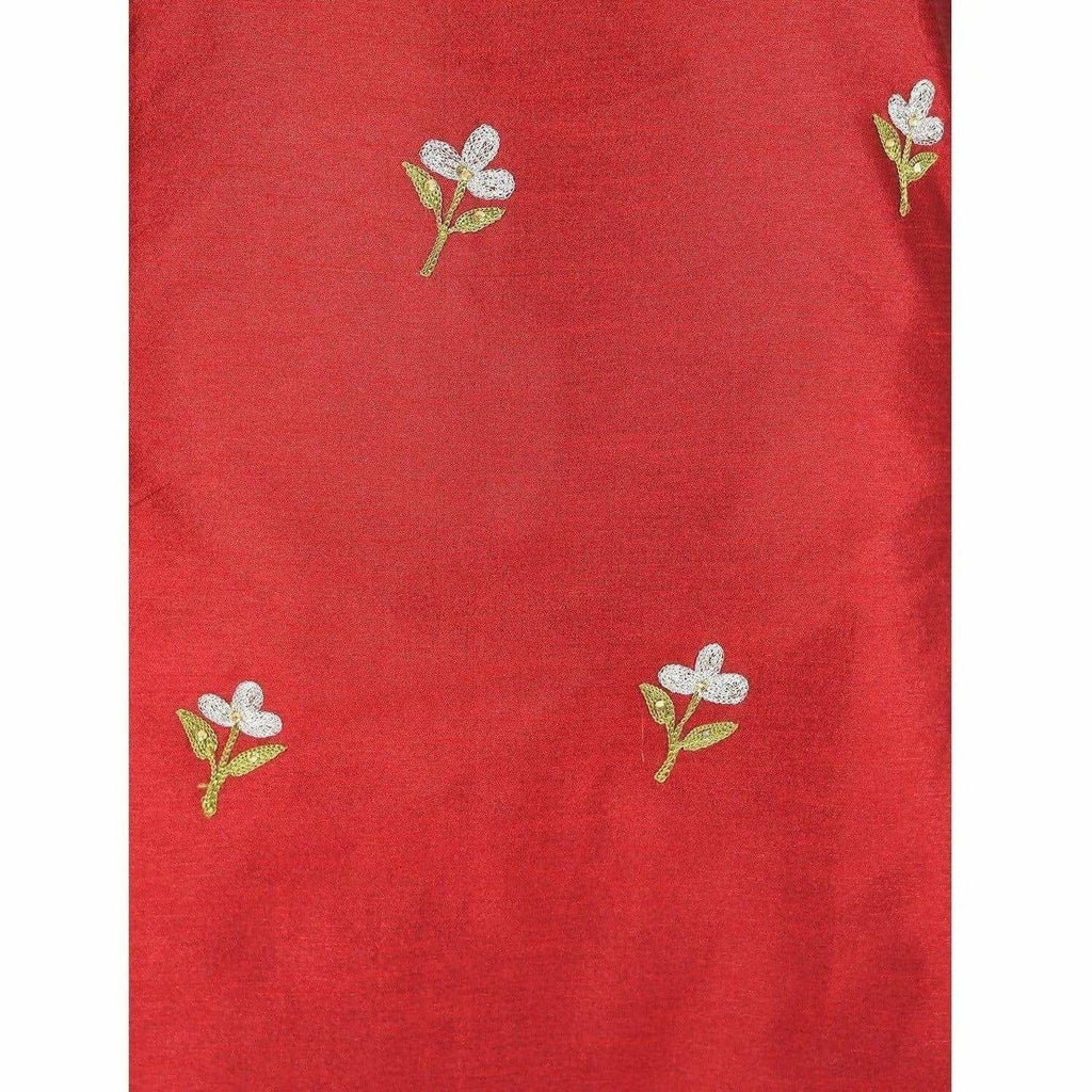 Cheera Women's Beautiful Hand Embroidered Motif All-Over Straight Silk Kurta (CH070K) | Grab2Buy