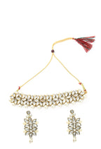 Mominos Fashion Johar Kamal Gold-Polished Brass Finish Kundan/Pearls Choker For Women (White) | Grab2Buy