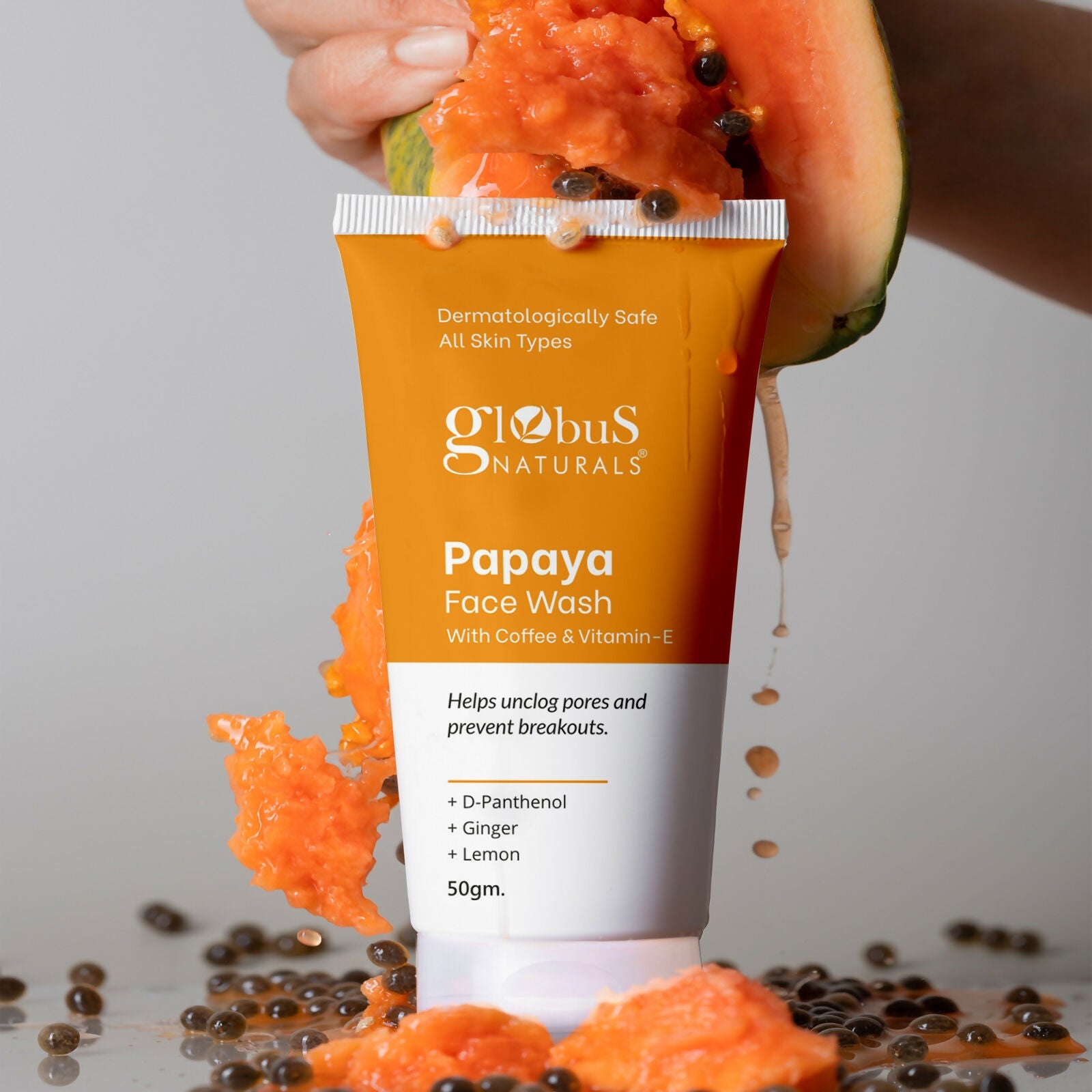 Globus Naturals Papaya Face Wash with Coffee & Vitamin-E | Grab2Buy