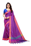 Vamika Banarasi Jacquard Weaving Purple Saree | Grab2Buy