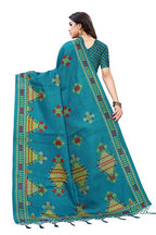 Vamika Blue Kalamkari Print With Jhalar Khadi Silk Saree (KITE BLUE) | Grab2Buy