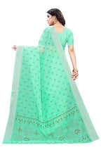 Vamika Green Chanderi Designer Saree (DIYA GREEN) | Grab2Buy