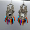 MS Fashion India Double Chandbali Hanging Earrings With Multicolor Cone Pearls | Grab2Buy
