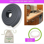 Safe-O-Kid Unique High Density L-Shaped 2 Mtr Long 4 Large Edge Guard With 16 Corner Cushions - Black | Grab2Buy