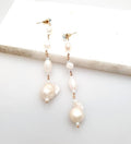 Bling Accessories Swarovski Crystal Stud long Earrings with Baroque Pearls | Grab2Buy