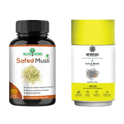 Nutriherbs Safed Musli Capsules | Grab2Buy