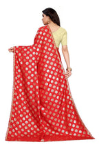 Vamika Red Rangoli Silk Foil Print Saree (Danish Red) | Grab2Buy