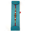 White & Red Stones Rakhi - Limited Time Offer | Grab2Buy