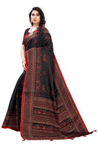 Vamika Black Mirror Work With Jhalar Khadi Silk Saree (AASHI BLACK) | Grab2Buy