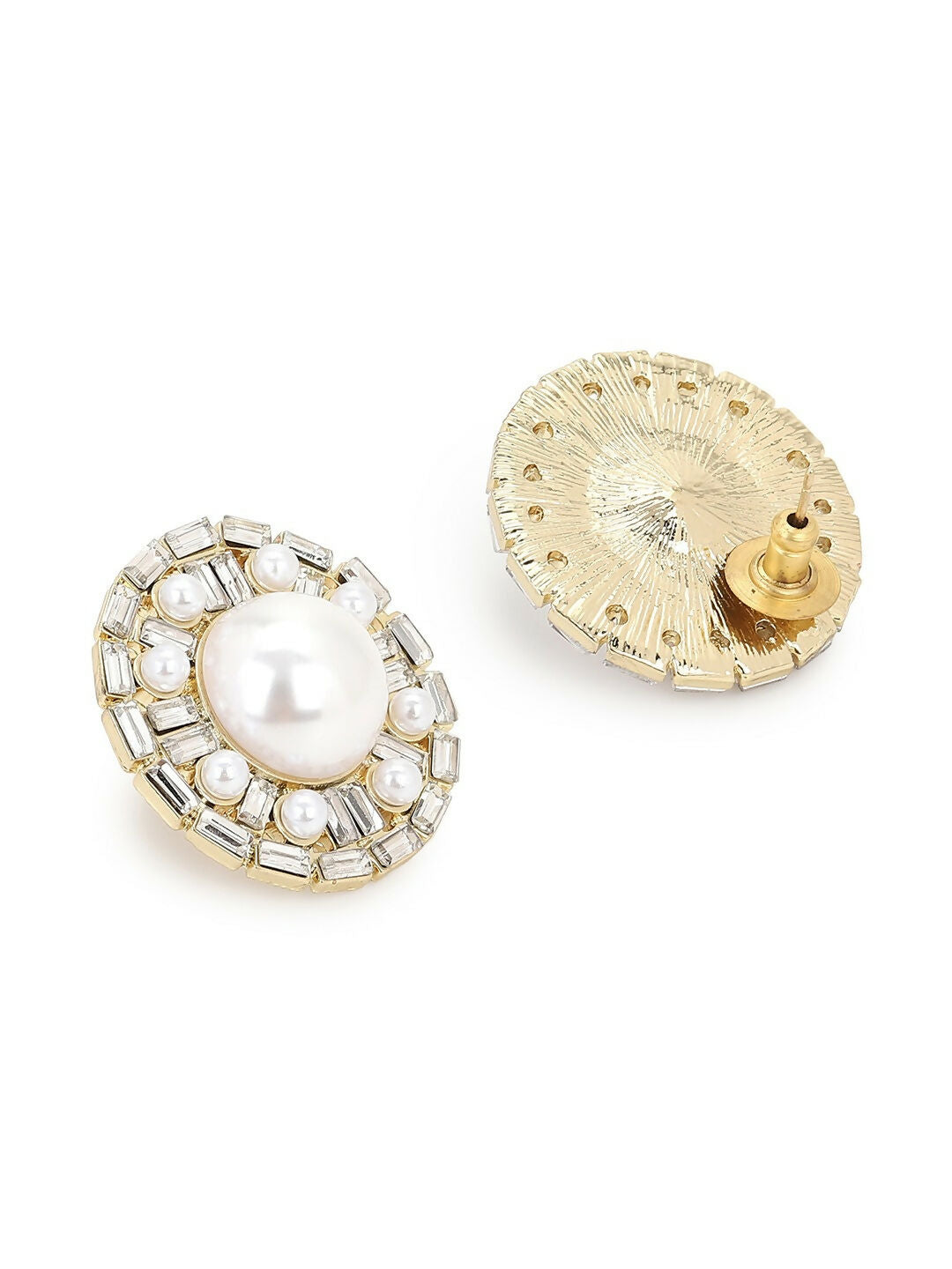 Round Pearl Earrings- Ruby Raang | Grab2Buy