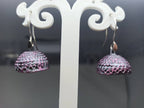 Terracotta Hanging Jhumkas-Silver Pink | Grab2Buy