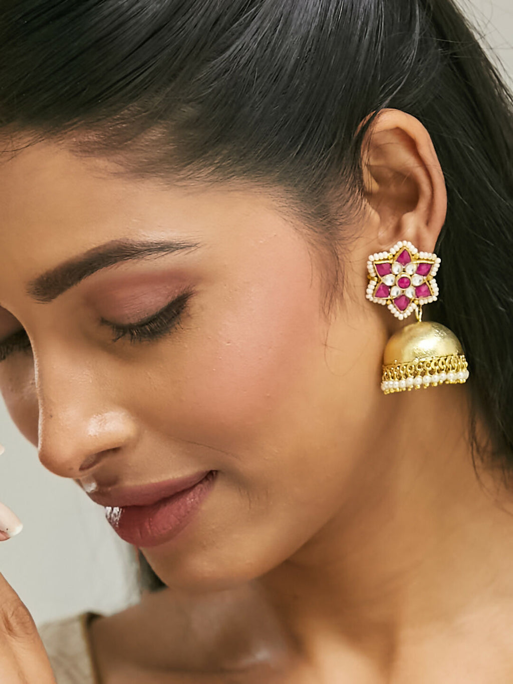 Nuyug 22k Gold-Plated Jhumkas | Grab2Buy