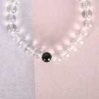NVR Men & Women Transparent Beaded Elasticated Bracelet | Grab2Buy
