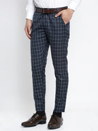 Jainish Men's Navy Formal Trousers ( FGP 260Navy ) | Grab2Buy