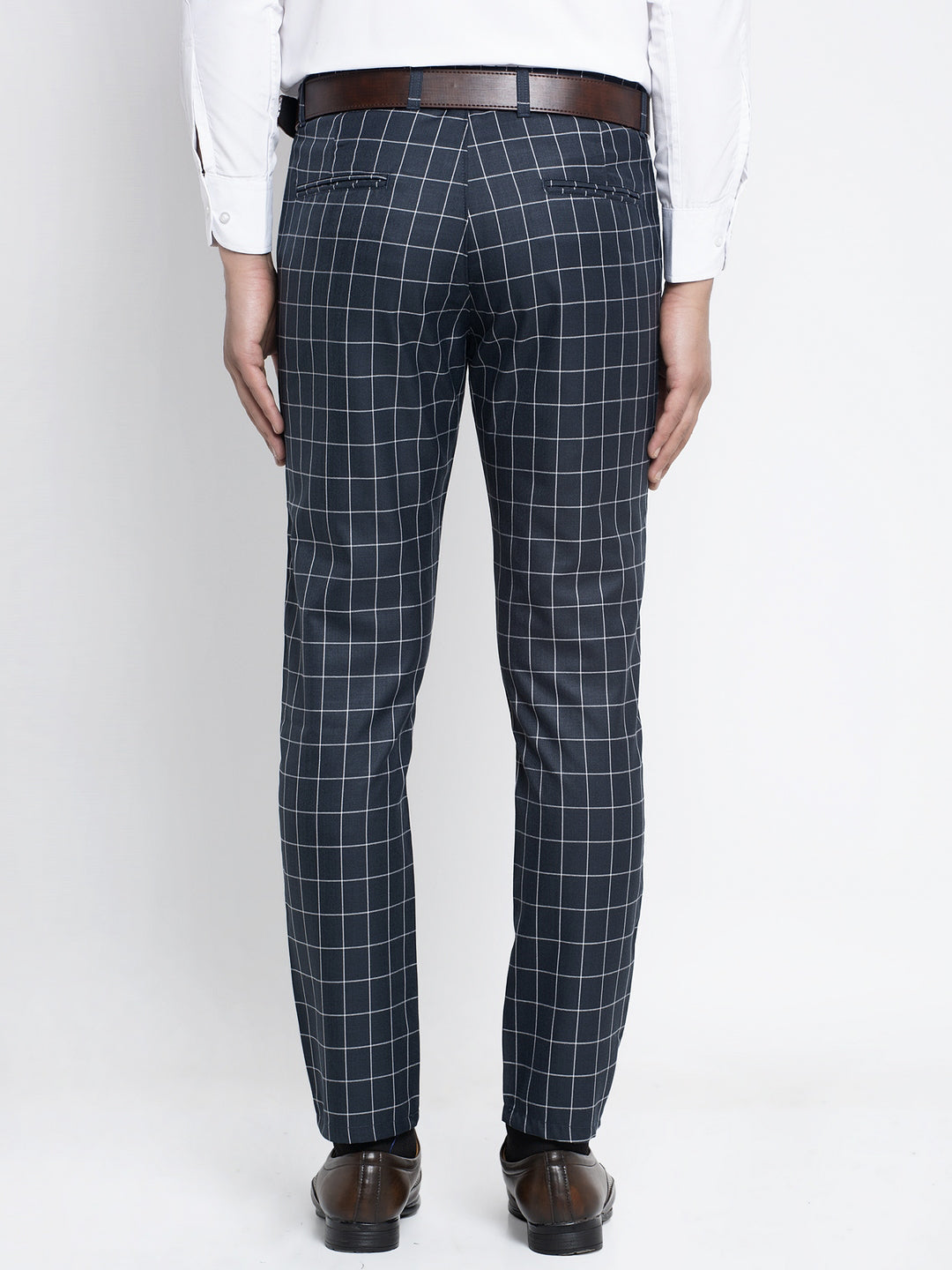 Jainish Men's Navy Formal Trousers ( FGP 260Navy ) | Grab2Buy