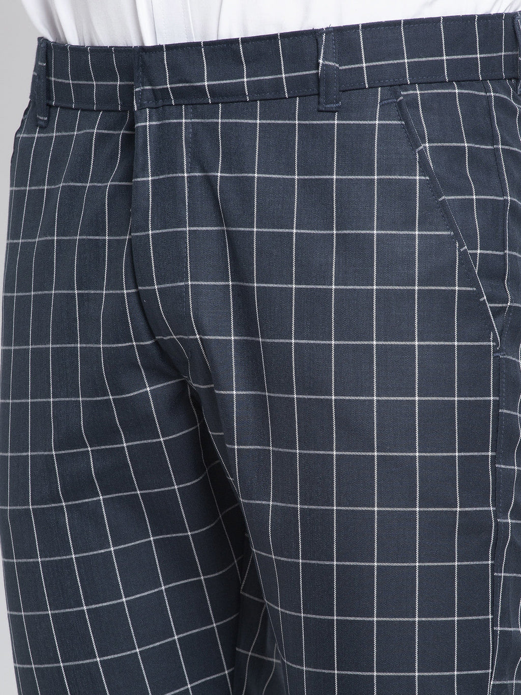 Jainish Men's Navy Formal Trousers ( FGP 260Navy ) | Grab2Buy