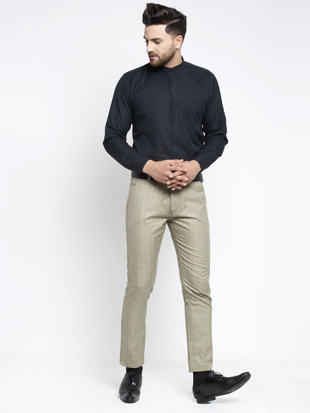 Jainish Men's Green Formal Trousers ( FGP 260Pista ) | Grab2Buy
