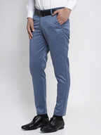 Jainish Men's Blue Cotton Solid Formal Trousers ( FGP 265Indigo ) | Grab2Buy