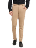 Jainish Men's Beige 4-Way Lycra Tapered Fit Trousers ( FGP 269Beige ) | Grab2Buy
