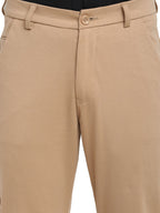 Jainish Men's Beige 4-Way Lycra Tapered Fit Trousers ( FGP 269Beige ) | Grab2Buy