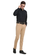 Jainish Men's Beige 4-Way Lycra Tapered Fit Trousers ( FGP 269Beige ) | Grab2Buy