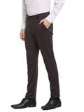 Jainish Men's Brown 4-Way Lycra Tapered Fit Trousers ( FGP 269Brown ) | Grab2Buy