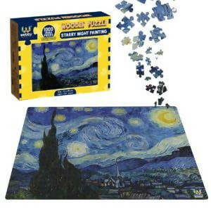 Webby Wooden Starry Night Painting Jigsaw Puzzle-1000 Pcs | Grab2Buy
