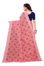 Vamika Peach Linen Jari Border Saree (CHARVI PEACH) | Grab2Buy