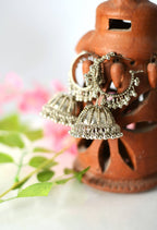 Mominos Fashion Johar Kamal Oxidised Silver-Plated With Ghungroo Jhumkas | Grab2Buy