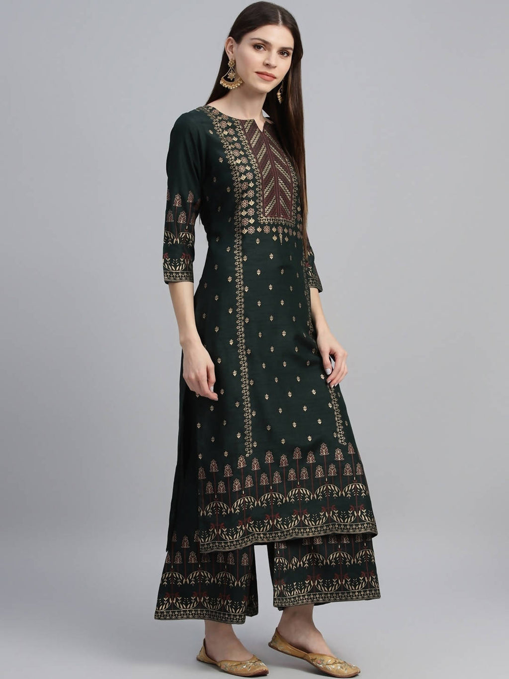 Cheera Printed Kurta Palazzo set (CH117KP) | Grab2Buy