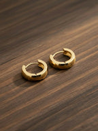 NVR Men's Gold Plated Hoop Earrings | Grab2Buy